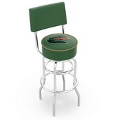 L7C4 - Chrome Double Ring UAB Swivel Bar Stool with a Back by Holland Bar Stool Company, L7C4AlaBir