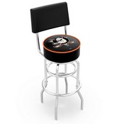 L7C4 - Chrome Double Ring Anaheim Ducks Swivel Bar Stool with a Back by Holland Bar Stool Company