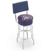 L7C4 - Chrome Double Ring Arizona Swivel Bar Stool with a Back by Holland Bar Stool Company, L7C4ArizUn