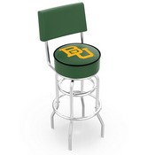 L7C4 - Chrome Double Ring Baylor Swivel Bar Stool with a Back by Holland Bar Stool Company, L7C4Baylor