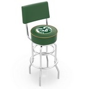 L7C4 - Chrome Double Ring Colorado State Swivel Bar Stool with a Back by Holland Bar Stool Company