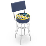 L7C4 Corona (LimePtrn) Double-Ring Swivel Stool with Chrome Finish by Holland Bar Stool Co.