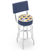 L7C4 Corona (Ptrn) Double-Ring Swivel Stool with Chrome Finish by Holland Bar Stool Co.