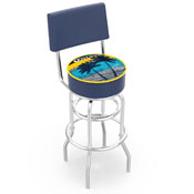 L7C4 Corona (Sunset) Double-Ring Swivel Stool with Chrome Finish by Holland Bar Stool Co.