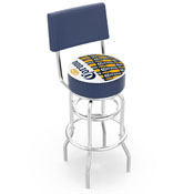 L7C4 Corona (YwBtlPtrn) Double-Ring Swivel Stool with Chrome Finish by Holland Bar Stool Co.