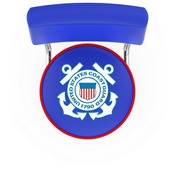 L7C4 - Chrome Double Ring U.S. Coast Guard Swivel Bar Stool with a Back by Holland Bar Stool Company