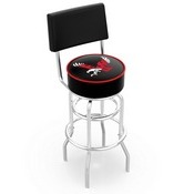 L7C4 - Chrome Double Ring Eastern Washington Swivel Bar Stool with a Back by Holland Bar Stool Company