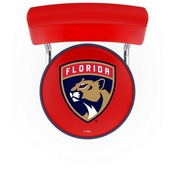 L7C4 - Chrome Double Ring Florida Panthers Swivel Bar Stool with a Back by Holland Bar Stool Company