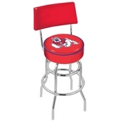 L7C4 - Chrome Double Ring Fresno State Swivel Bar Stool with a Back by Holland Bar Stool Company