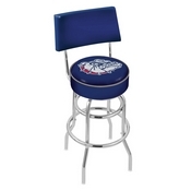 L7C4 - Chrome Double Ring Gonzaga Swivel Bar Stool with a Back by Holland Bar Stool Company