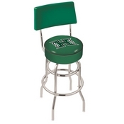 L7C4 - Chrome Double Ring Hawaii Swivel Bar Stool with a Back by Holland Bar Stool Company