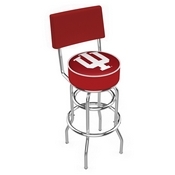 L7C4 - Chrome Double Ring Indiana Swivel Bar Stool with a Back by Holland Bar Stool Company