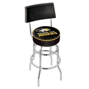 L7C4 - Chrome Double Ring Michigan Tech Swivel Bar Stool with a Back by Holland Bar Stool Company