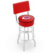 L7C4 Cincinnati Reds Doubleing Swivel Stool with Chrome Finish by HBS, AGS-L7C425MLBCin