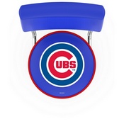 L7C4 Chicago Cubs Doubleing Swivel Stool with Chrome Finish by HBS, AGS-L7C425MLBCub
