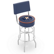 L7C4 Houston Astros Doubleing Swivel Stool with Chrome Finish by HBS, AGS-L7C425MLBHou