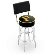 L7C4 Pittsburgh Pirates Doubleing Swivel Stool with Chrome Finish by HBS, AGS-L7C425MLBPit