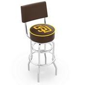 L7C4 San Diego Padres Doubleing Swivel Stool with Chrome Finish by HBS, AGS-L7C425MLBSDP