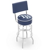 L7C4 Tampa Bay Rays Doubleing Swivel Stool with Chrome Finish by HBS, AGS-L7C425MLBTam