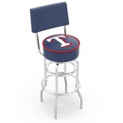 L7C4 Texas Rangers Doubleing Swivel Stool with Chrome Finish by HBS, AGS-L7C425MLBTex