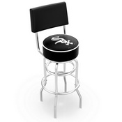 L7C4 Chicago White Sox Doubleing Swivel Stool with Chrome Finish by HBS, AGS-L7C425MLBWSx