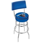 L7C4 - Chrome Double Ring Maine Swivel Bar Stool with a Back by Holland Bar Stool Company