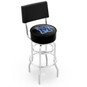 L7C4 - Chrome Double Ring Memphis Swivel Bar Stool with a Back by Holland Bar Stool Company