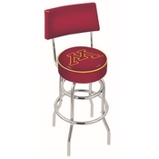 L7C4 - Chrome Double Ring Minnesota Swivel Bar Stool with a Back by Holland Bar Stool Company