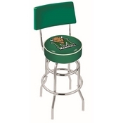 L7C4 - Chrome Double Ring Marshall Swivel Bar Stool with a Back by Holland Bar Stool Company