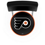 L7C4 - Chrome Double Ring Philadelphia Flyers Swivel Bar Stool with a Back by Holland Bar Stool Company