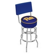 L7C4 - Chrome Double Ring Pitt Swivel Bar Stool with a Back by Holland Bar Stool Company