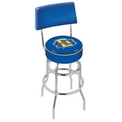 L7C4 - Chrome Double Ring South Dakota State Swivel Bar Stool with a Back by Holland Bar Stool Company