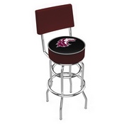 L7C4 - Chrome Double Ring Southern Illinois Swivel Bar Stool with a Back by Holland Bar Stool Company