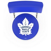 L7C4 - Chrome Double Ring Toronto Maple Leafs Swivel Bar Stool with a Back by Holland Bar Stool Company