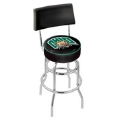 L7C4 - Chrome Double Ring Ohio University Swivel Bar Stool with a Back by Holland Bar Stool Company