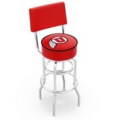 L7C4 - Chrome Double Ring Utah Swivel Bar Stool with a Back by Holland Bar Stool Company