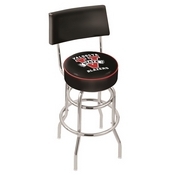 L7C4 - Chrome Double Ring Valdosta State Swivel Bar Stool with a Back by Holland Bar Stool Company