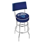 L7C4 - Chrome Double Ring Villanova Swivel Bar Stool with a Back by Holland Bar Stool Company