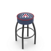 L8B1 - 4 Arizona Cushion Seat with Black Wrinkle Base Swivel Bar Stool by Holland Bar Stool Company, L8B1ArizUn