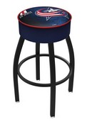 L8B1 Columbus Blue Jackets Swivel Stool with Black Wrinkle Finish