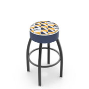 L8B1 Corona (Ptrn) Swivel Stool with Black Wrinkle Finish by Holland Bar Stool Co.