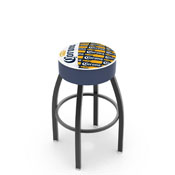 L8B1 Corona (YwBtlPtrn) Swivel Stool with Black Wrinkle Finish by Holland Bar Stool Co.
