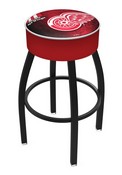 L8B1 Detroit Red Wings Swivel Stool with Black Wrinkle Finish