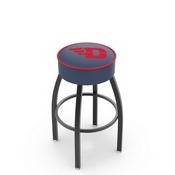 L8B1 - 4 University of Dayton Cushion Seat with Black Wrinkle Base Swivel Bar Stool by Holland Bar Stool Company