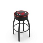 L8B1 - 4 Eastern Washington Cushion Seat with Black Wrinkle Base Swivel Bar Stool by Holland Bar Stool Company