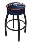 L8B1 Edmonton Oilers Swivel Stool with Black Wrinkle Finish
