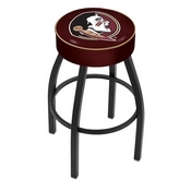 L8B1 - 4 Florida State (Head) Cushion Seat with Black Wrinkle Base Swivel Bar Stool by Holland Bar Stool Company