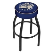 L8B1 - 4 Georgetown Cushion Seat with Black Wrinkle Base Swivel Bar Stool by Holland Bar Stool Company