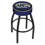 L8B1 - 4 Kent State Cushion Seat with Black Wrinkle Base Swivel Bar Stool by Holland Bar Stool Company