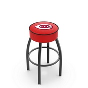 L8B1 Cincinnati Reds Swivel Stool with Black Wrinkle Finish by HBS, AGS-L8B125MLBCin
